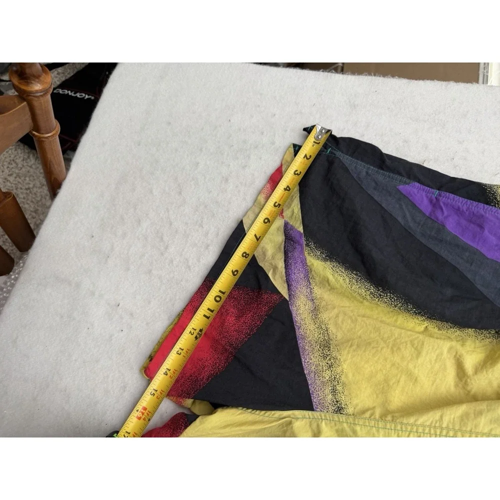 VTG Nylon Mesh Lined Trunks Shorts Mens XL Gold Purple 5